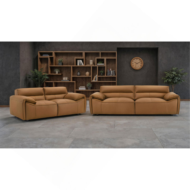 Causeuse moderne rembourrée, Tissu orange