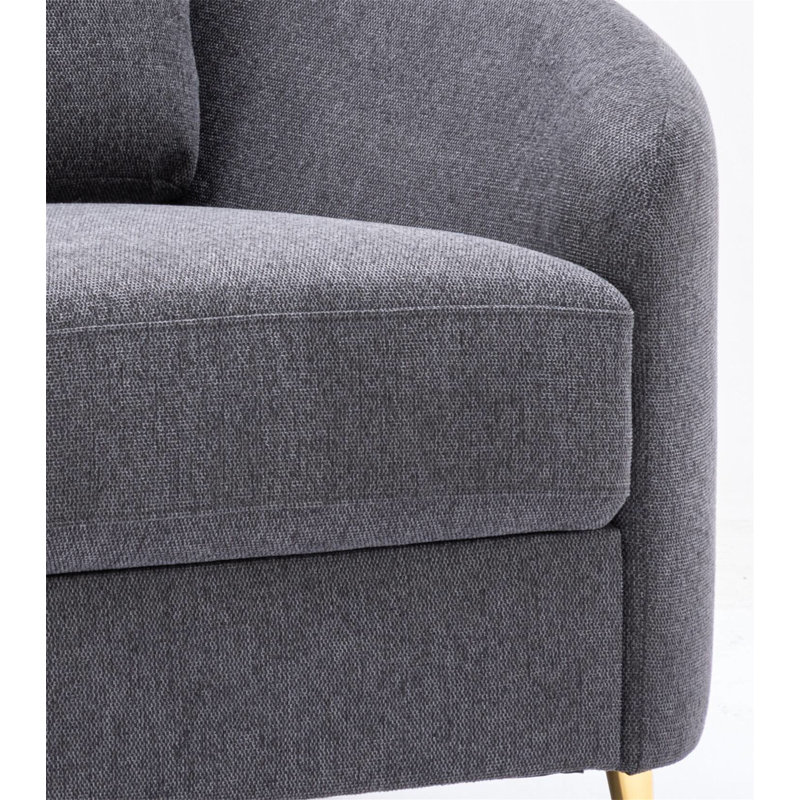 Chaise en lin gris yuina