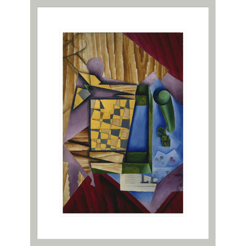 «Backgammon» par Juan Gris, impression giclée sur cadre, H 21,75 po x l 16,4 po