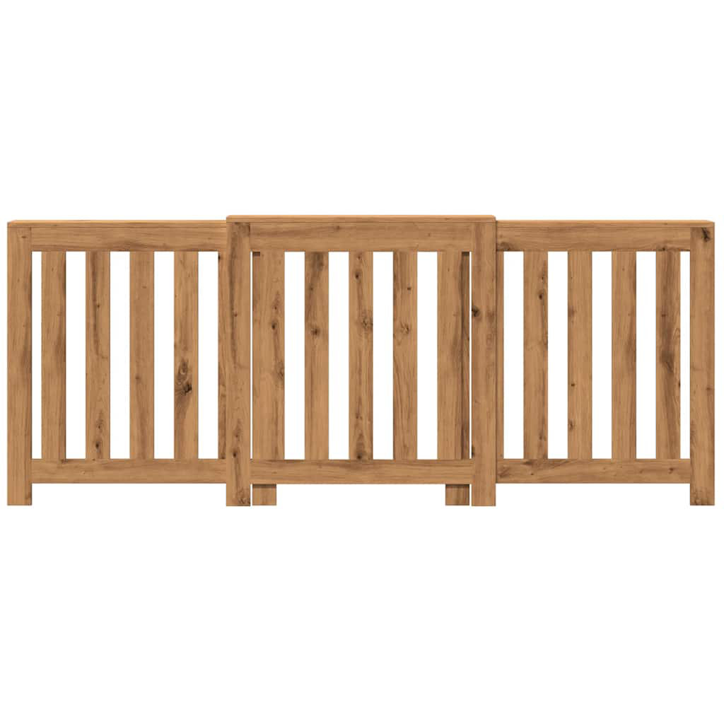 Vidaxl Radiator Cover Artisian Oak 205X21.5X83.5 Cm Engineered Wood