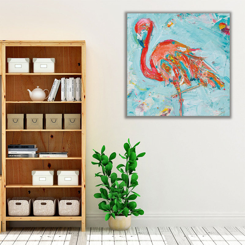 Flamingo Bright - Canvas Print Wall Art, 40" H x 40" W