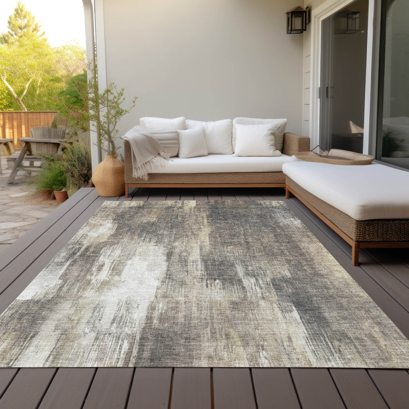Tapis intérieur / extérieur Champlost avec envers antidérapant, Rectangle 5 pi x 7 pi 6 po