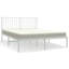 Metal Bed Frame with Headboard White-275720865