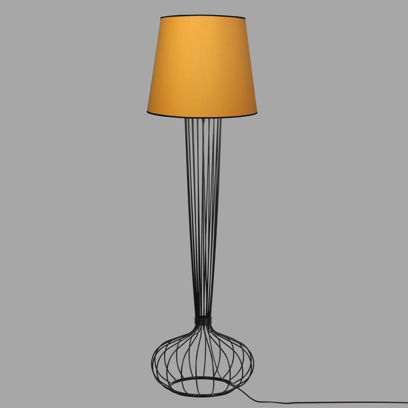 Quang 160cm Novelty Floor Lamp, Mustard, Black