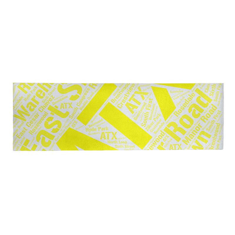 Tapis jaune poils longs à tissage plat, Tapis de couloir 2,5 pi x 8 pi