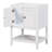 Elegant 24" White Bathroom Vanity Base With Solid Wood Frame And Ample Storage