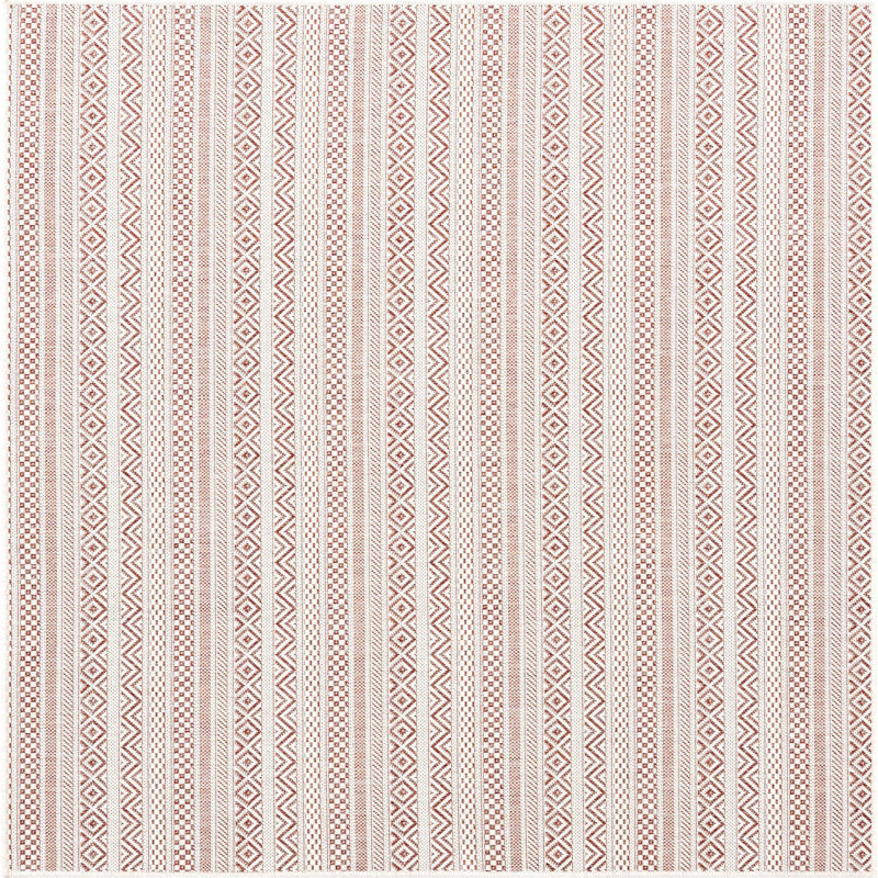 Indoor/Outdoor Glimmer Area Rug Brick Color, Square 5'3"