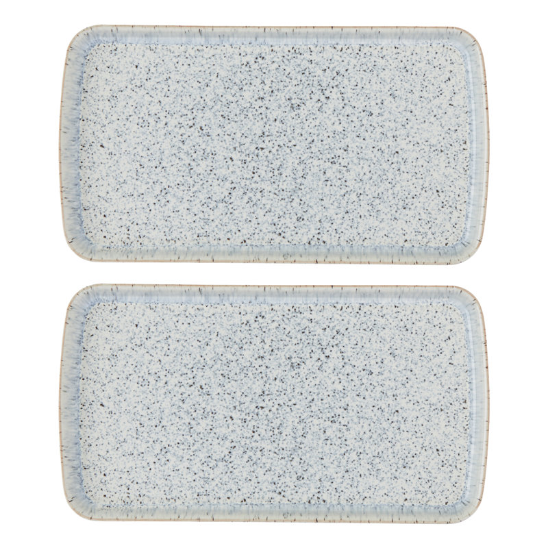 HALO SPECKLE SET OF 2 SMALL RECTANGULAR PLATTERS