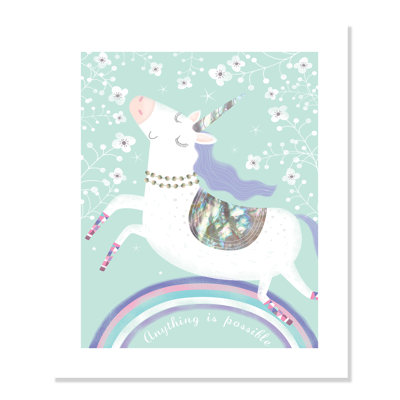Roulé «Rainbow Unicorn», impression sur papier