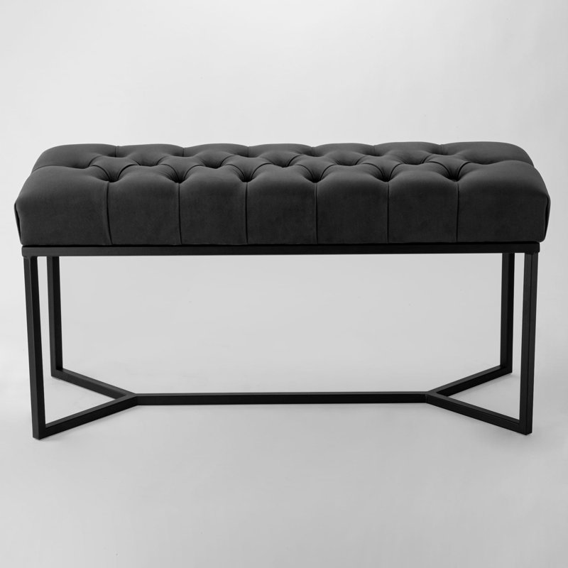 Emylia Velvet Upholstered Bench, H40 x W120 x D30cm