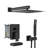 Shower System With Waterfall Tub Spout,12 Inch Wall Mounted Square Shower System With Rough-In Valve-126529055