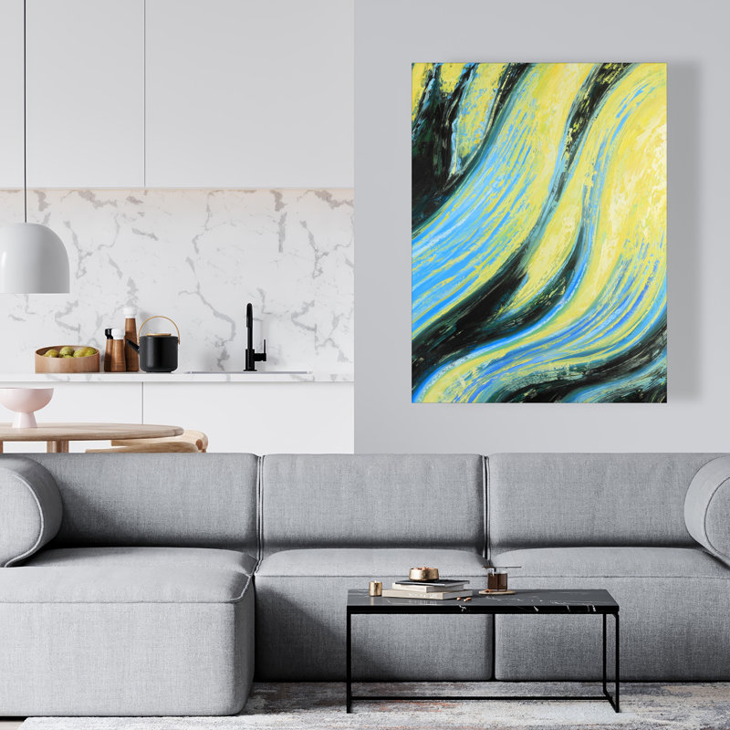 Liquide ondulé magique - Toile abstraite et moderne pour la décoration intérieure