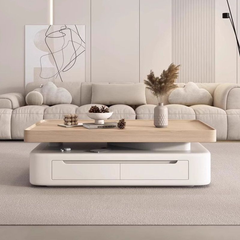 Creative light luxury cream style coffee table