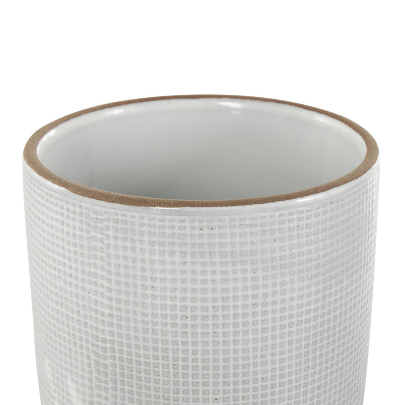 Ensemble de 3 pots à motif géométrique en céramique avec motifs bruns Cole