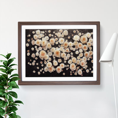 Beautiful Rose Flowers 1 Piece Single Picture Frame Wall Art