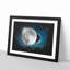 Earth Behind The Moon Paint Splash - Framed Print-56915813-56915812