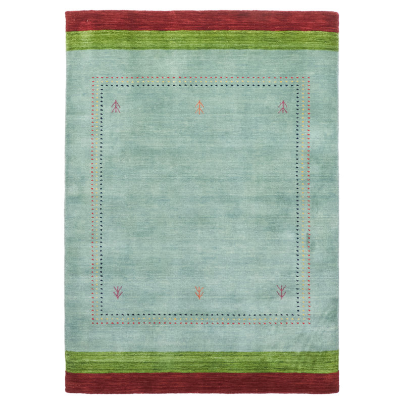 Tapis bleu Kashkuli Gabbeh 4 pi 2 po x 5 pi 9 po