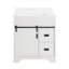 Meuble-lavabo 30 po avec lavabo simple, meuble-lavabo sous-comptoir Farmhouse avec portes de grange coulissantes et 2 tiroirs, meuble-lavabo autoportant, blanc