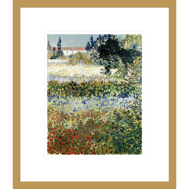 «Garden in Bloom Arles» par Vincent van Gogh, impression giclée encadrée, H 15,9 po x l 13,75 po