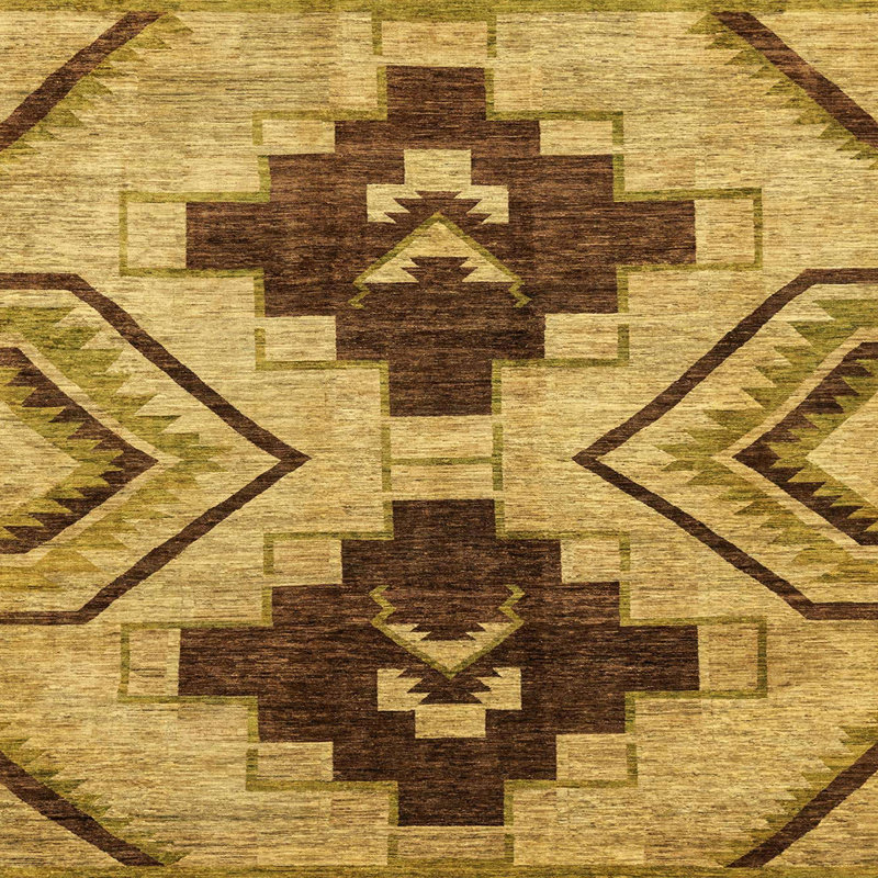 Abstract Indoor Rug, Square 5'