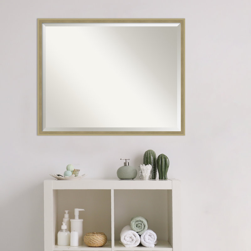 Miroir de salle de bain Mettawa, Champagne, 25,25 po x 37,25 po