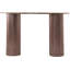 Table console Cindra Brown avec dessus en marbre véritable et piètement en fer-135651809