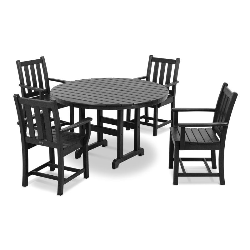 Ensemble repas 5 pièces POLYWOOD, Noir
