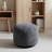Dark Gray, Round Stuffed Futon Footstool, Corduroy Material With Foam Padding, 20.2 X 15.2 Inches, Fluffy Living Room Storage Stool.-1389189191