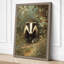 Badger in Woodland Boho - Wrapped Canvas-44352011-44352010