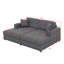 Lit de jour inclinable 86,5 po surdimensionné avec méridienne profonde, deux sièges USB, deux porte-gobelets et coussins décoratifs-1692643932