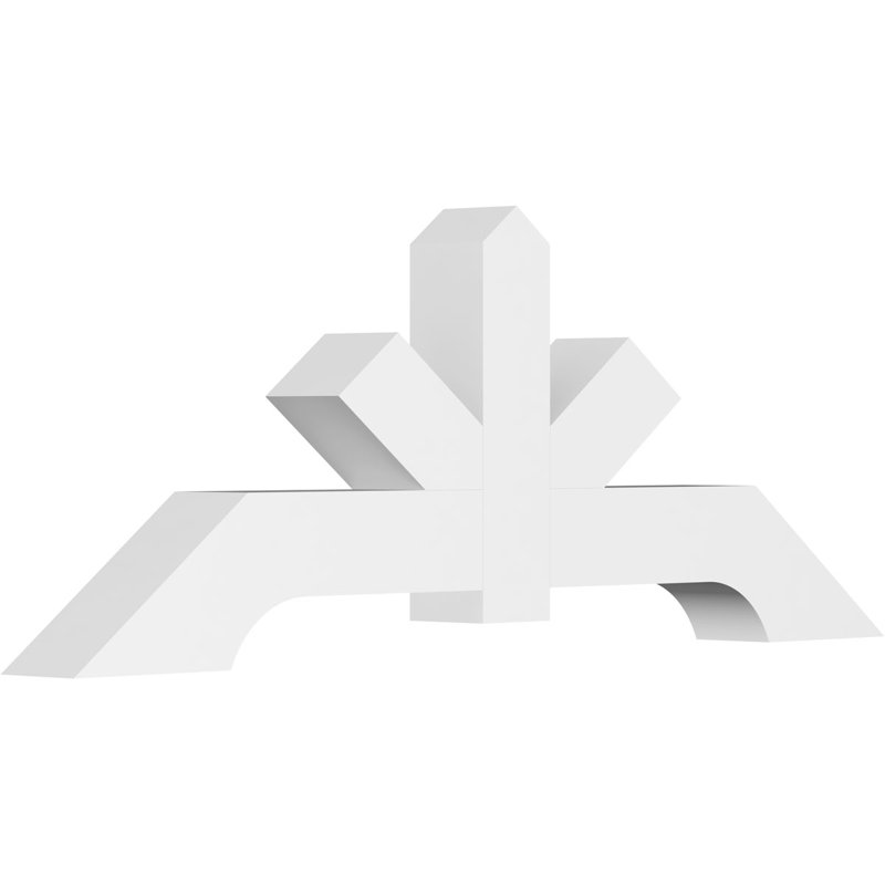 Support de pignon en PVC de qualité architecturale Vanguard, H 18 po x l 48 po (pas: 9/12), P 4 po x F 4 po