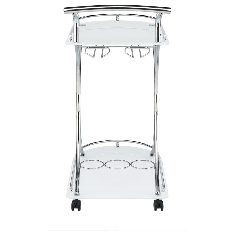 Chariot-bar en métal à 2 niveaux Allen