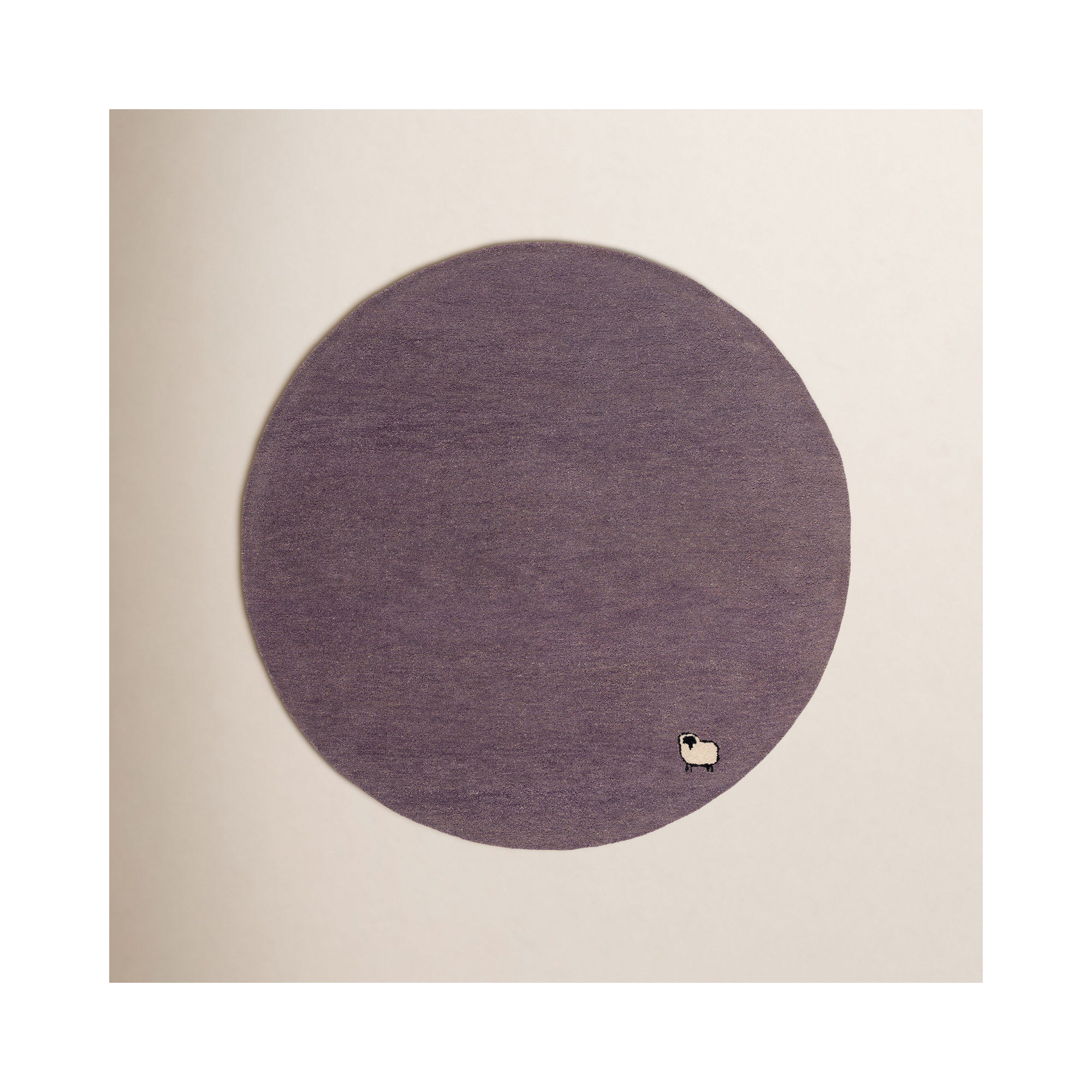 Roxy Handmade Purple Rug, Round 6'