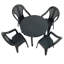 Revello Round Table with 4  Chairs Garden Set-259244084