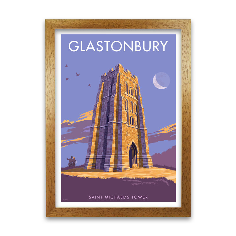 Glastonbury by Stephen Millership - Print, Oak, 42 cm H x 29.7 cm W x 5 cm D