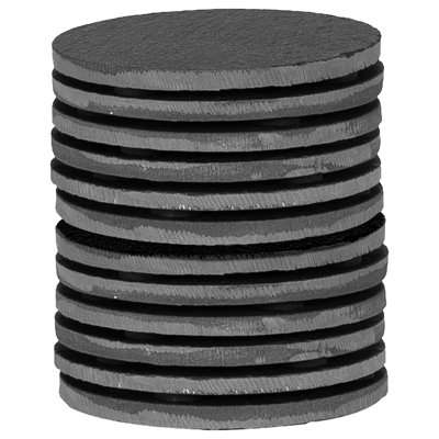 Stone Agate Ceramic Jute Leather Crystal Round 12 Piece Coaster Set