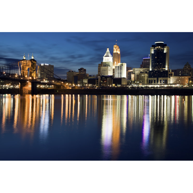 Cincinnati by Benkrut - Wrapped Canvas Print, 30cm H x 46cm W