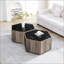Table basse hexagonale en bois rustique rétro-287968912-287968942