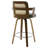 26.77" Upholstered Cane Back Counter & Bar Stool With Armrest-2029997014-2029997008