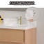 Duracast 72 po X 19,48 po Dessus de meuble-lavabo double à quartz intégré avec trous de robinet d'évier (sans armoire)