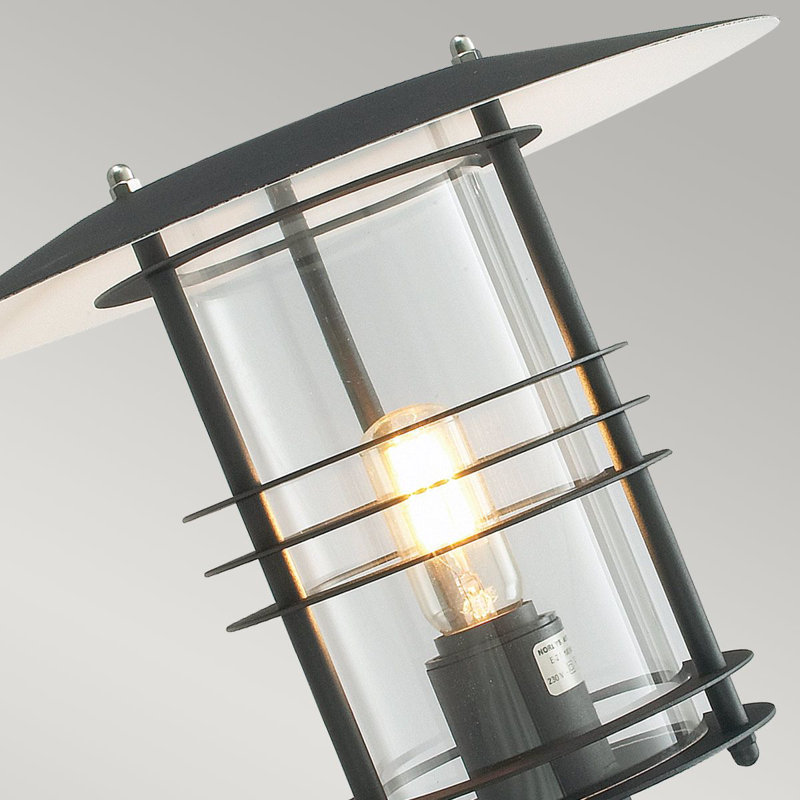Outdoor Armed Sconce, Black, 38cm H x 35cm W x 28.5cm D