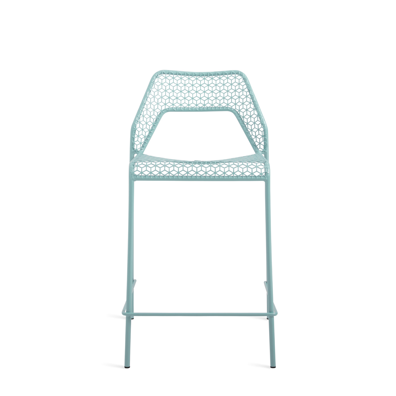 Hot Mesh Outdoor Bar Stool, Aqua, Counter Stool (24.4" Seat Height)