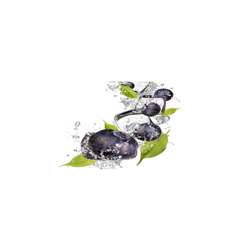 Blueberries With Ice - Wrapped Canvas Print