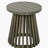 Outdoor Acacia Wood Patio Side Table, Round Coffee Table for Backyard, Lawn, Balcony,Grey Finish-2131688202