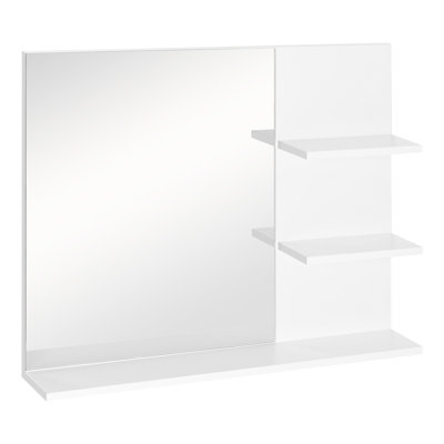 Aoifee Flat Vanity Mirror with Shelves