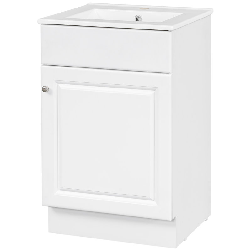 Meuble-lavabo avec lavabo H 32,2 po x l 20 po x P 18,3 po, Blanc