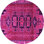 Tapis oriental en laine / polyester tissé à la machine en rose / noir