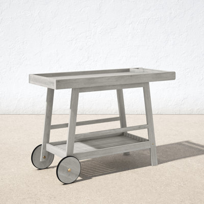 Terrace Solid Wood Bar Cart
