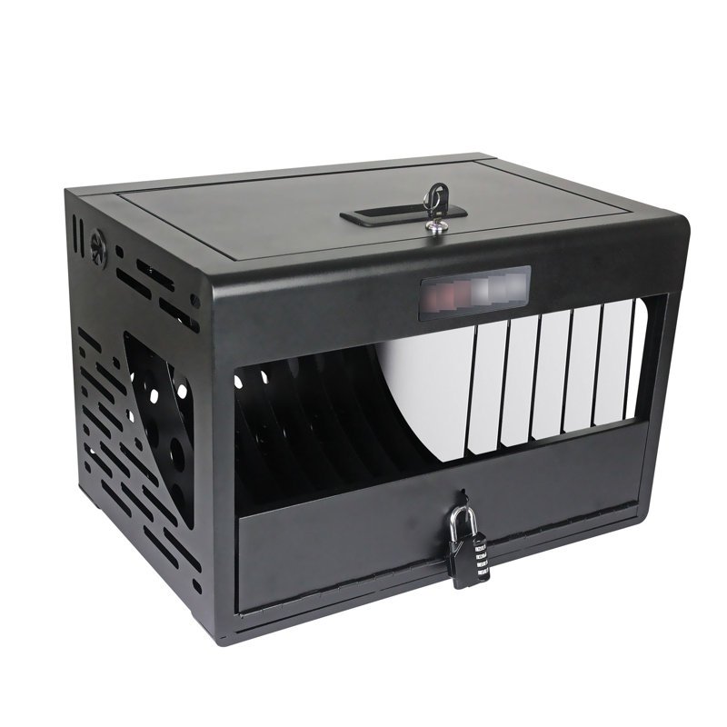 16 armoires de charge pour ordinateur portable - noir avec verrouillage pour, Black