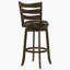 Chaise de bar pivotante en bois brun foncé